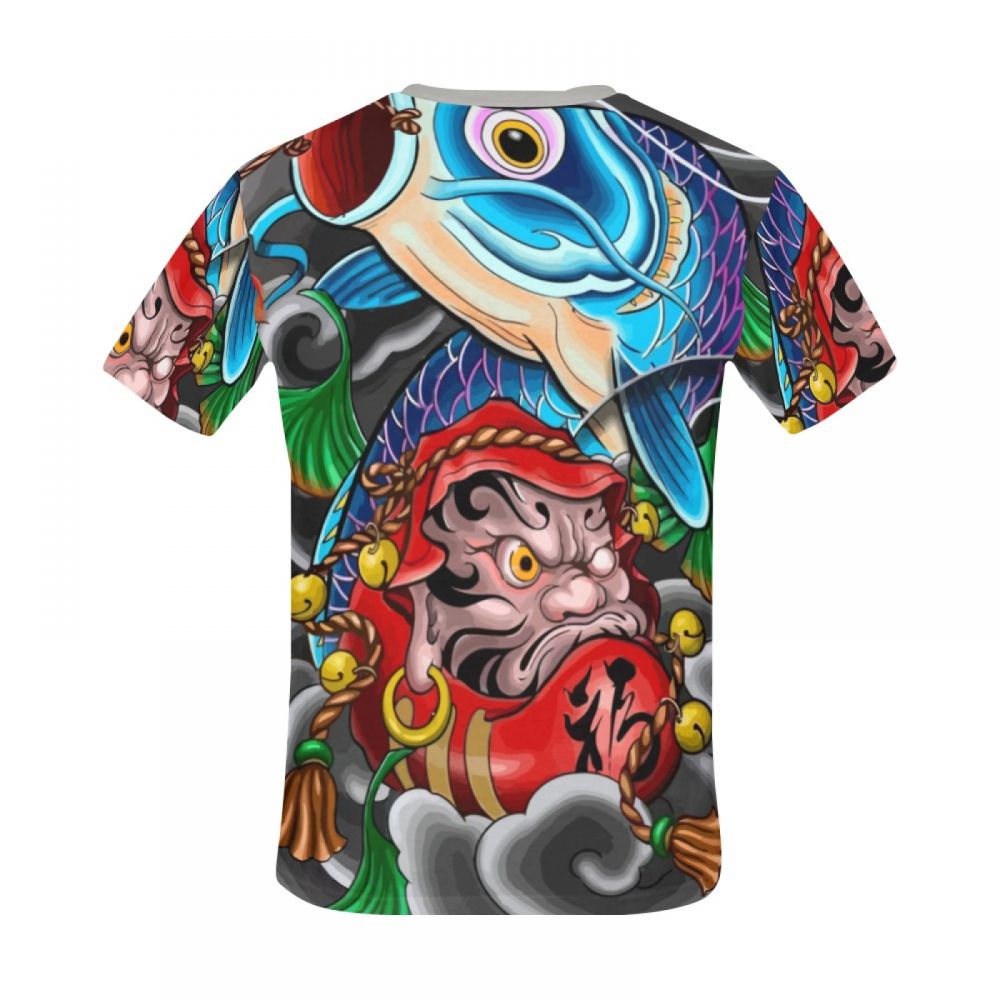 Herren Kunst Der Japanischen Mythologie Kurzes T-shirt Luxemburg