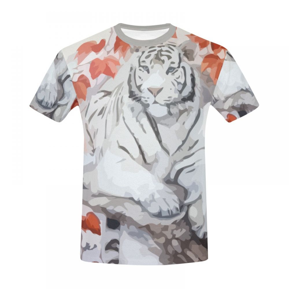 Herren Abstrakte Kunst-tiger-werbung Kurzes T-shirt Luxemburg