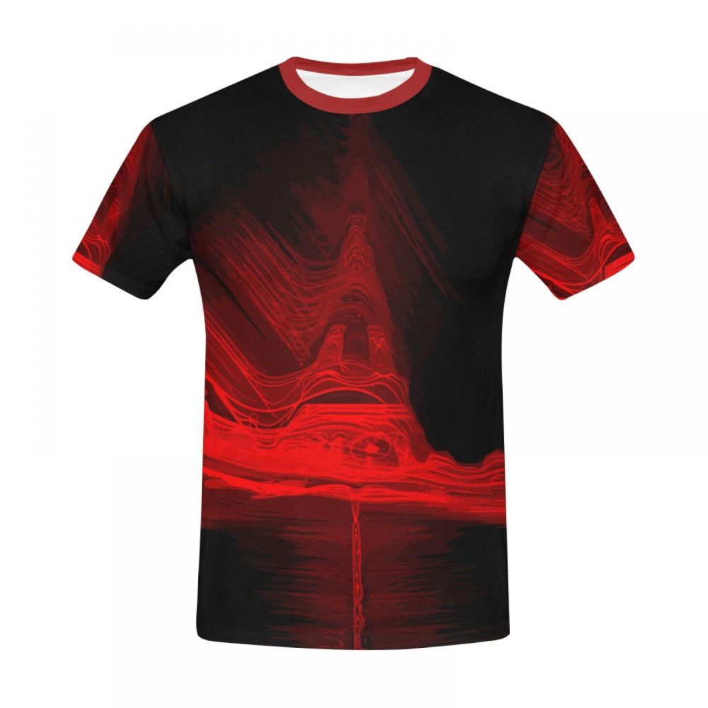 Herren Digitale Kunst Eiffelturm Kurzes T-shirt Luxemburg
