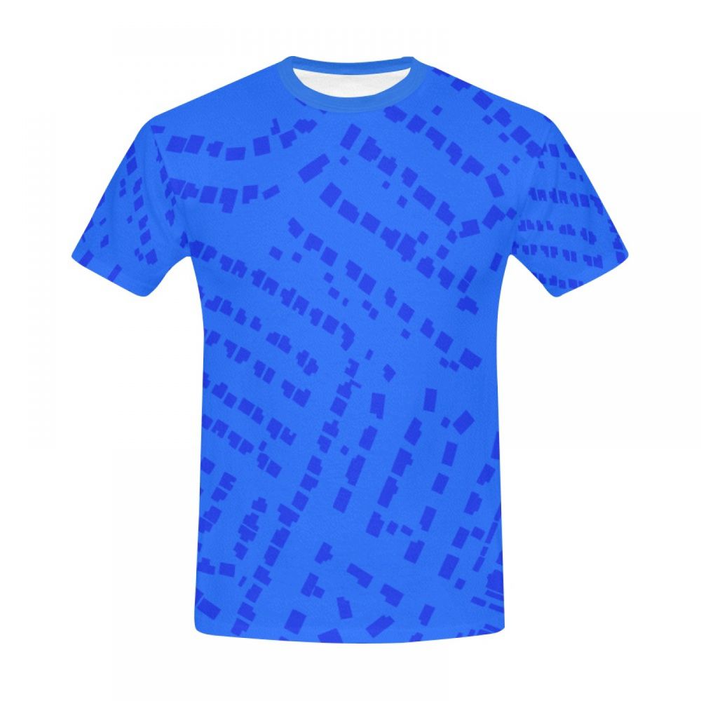 Herren Digitale Kunst Blaue Flecken Kurzes T-shirt Luxemburg