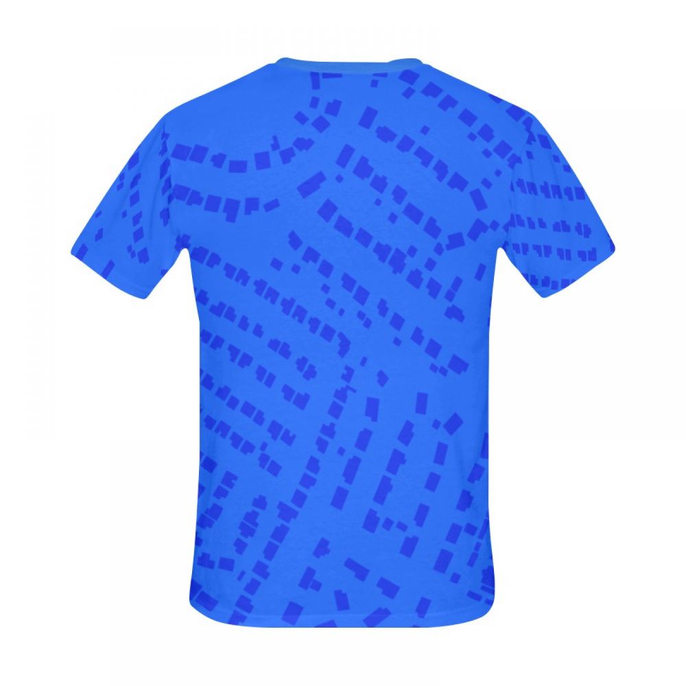 Herren Digitale Kunst Blaue Flecken Kurzes T-shirt Luxemburg