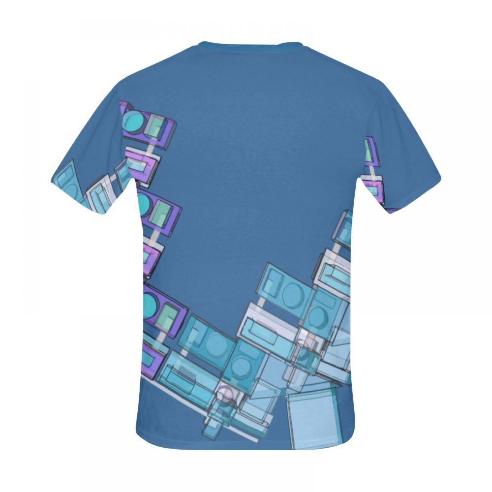 Herren 3d-modellierung Geometrische Kunst Kurzes T-shirt Luxemburg