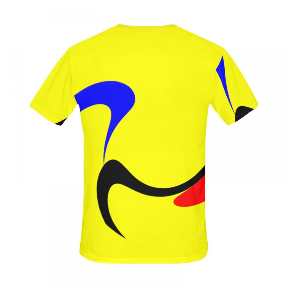 Herren Digitale Kunst Gelb Kurzes T-shirt Luxemburg