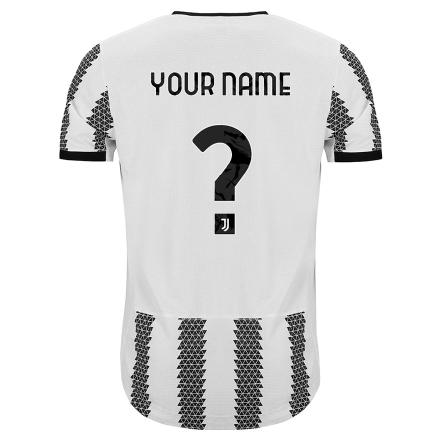 Herren Fußball Ihren Namen #0 Weiß Schwarz Heimtrikot Trikot 2022/23 T-shirt Luxemburg