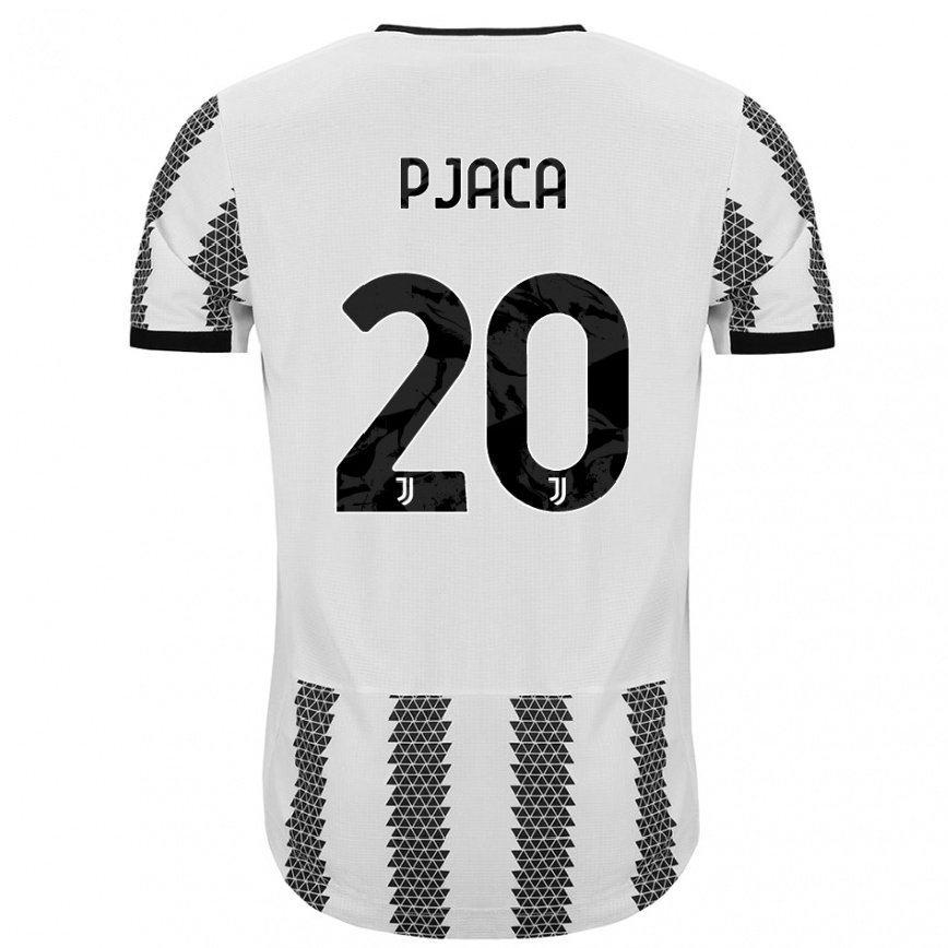 Herren Fußball Marko Pjaca #20 Weiß Schwarz Heimtrikot Trikot 2022/23 T-shirt Luxemburg