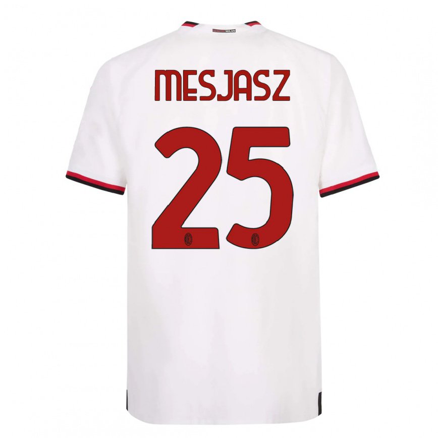 Damen Fußball Malgorzata Mesjasz #25 Weiß Rot Auswärtstrikot Trikot 2022/23 T-shirt Luxemburg