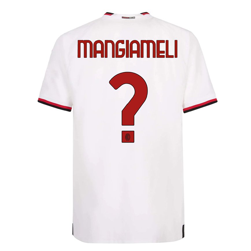 Damen Fußball Federico Mangiameli #0 Weiß Rot Auswärtstrikot Trikot 2022/23 T-shirt Luxemburg