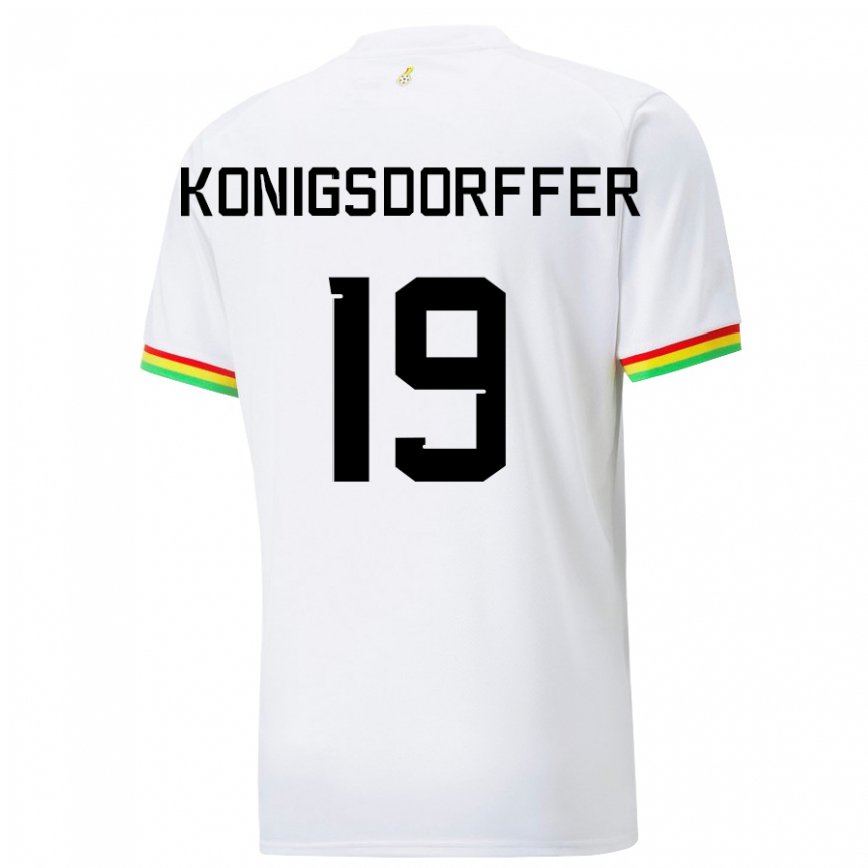 Kinder Ghanaische Ransford-yeboah Konigsdorffer #19 Weiß Heimtrikot Trikot 22-24 Luxemburg