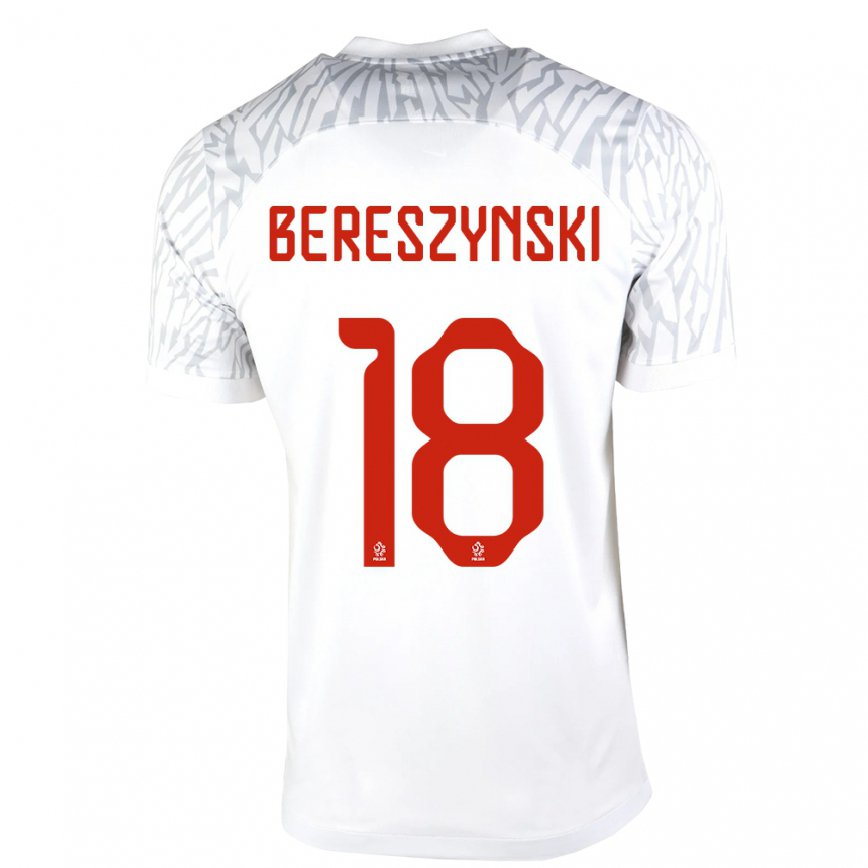 Kinder Polnische Bartosz Bereszynski #18 Weiß Heimtrikot Trikot 22-24 Luxemburg