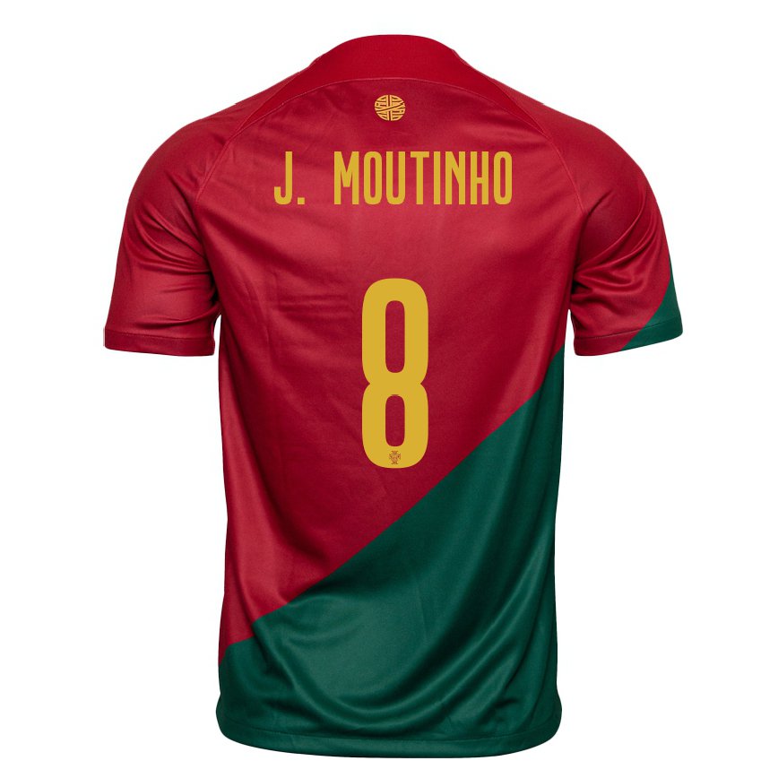 Kinder Portugiesische Joao Moutinho #8 Rot Grün Heimtrikot Trikot 22-24 Luxemburg