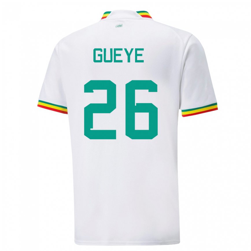 Kinder Senegalesische Pape Gueye #26 Weiß Heimtrikot Trikot 22-24 Luxemburg