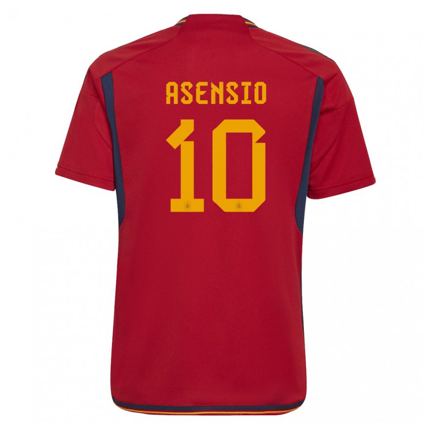 Kinder Spanische Marco Asensio #10 Rot Heimtrikot Trikot 22-24 Luxemburg