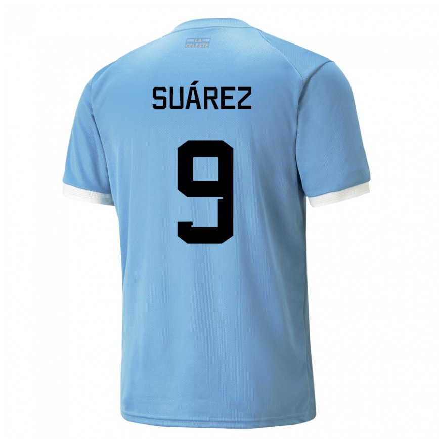 Kinder Uruguayische Luis Suarez #9 Blau Heimtrikot Trikot 22-24 Luxemburg