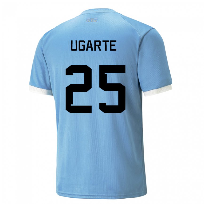 Kinder Uruguayische Manuel Ugarte #25 Blau Heimtrikot Trikot 22-24 Luxemburg