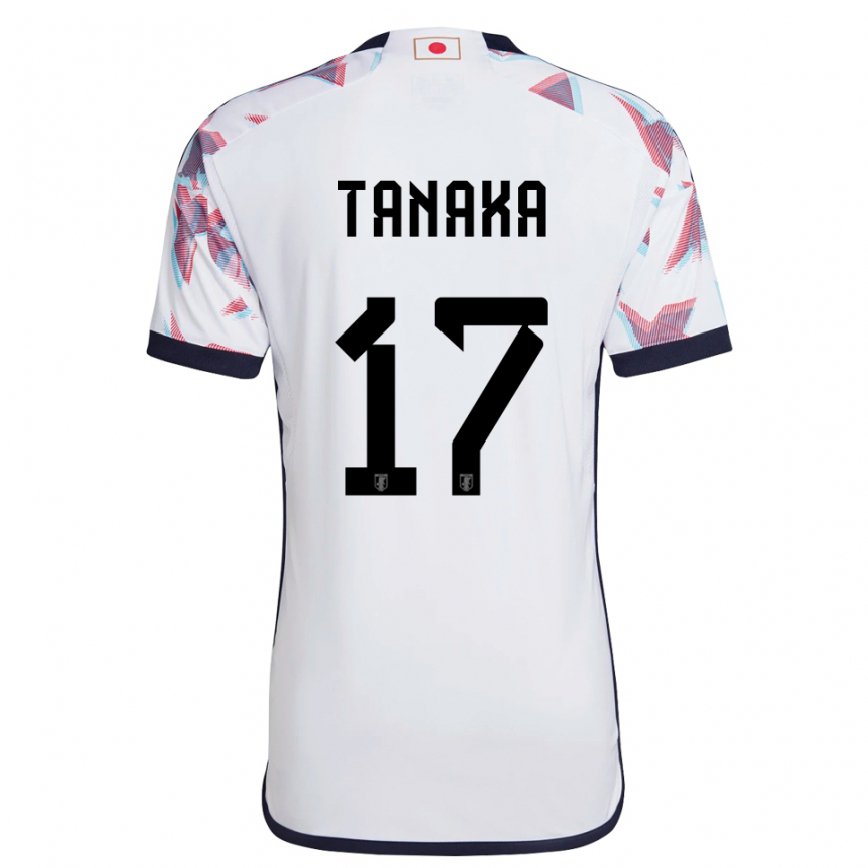 Kinder Japanische Ao Tanaka #17 Weiß Auswärtstrikot Trikot 22-24 Luxemburg