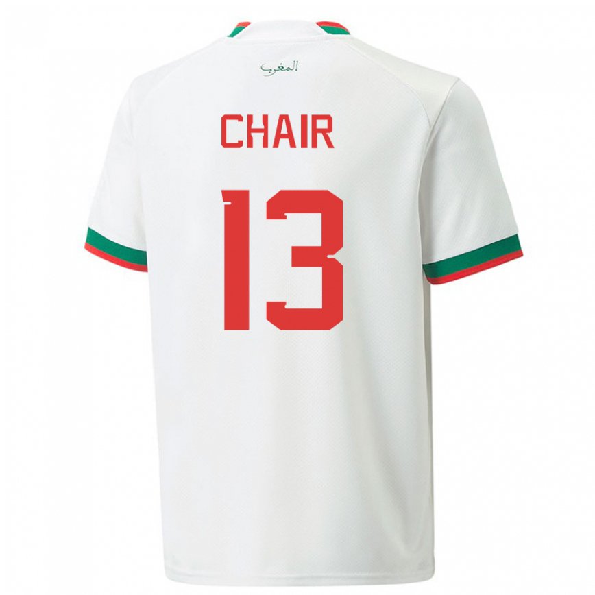 Kinder Marokkanische Iliass Chair #13 Weiß Auswärtstrikot Trikot 22-24 Luxemburg