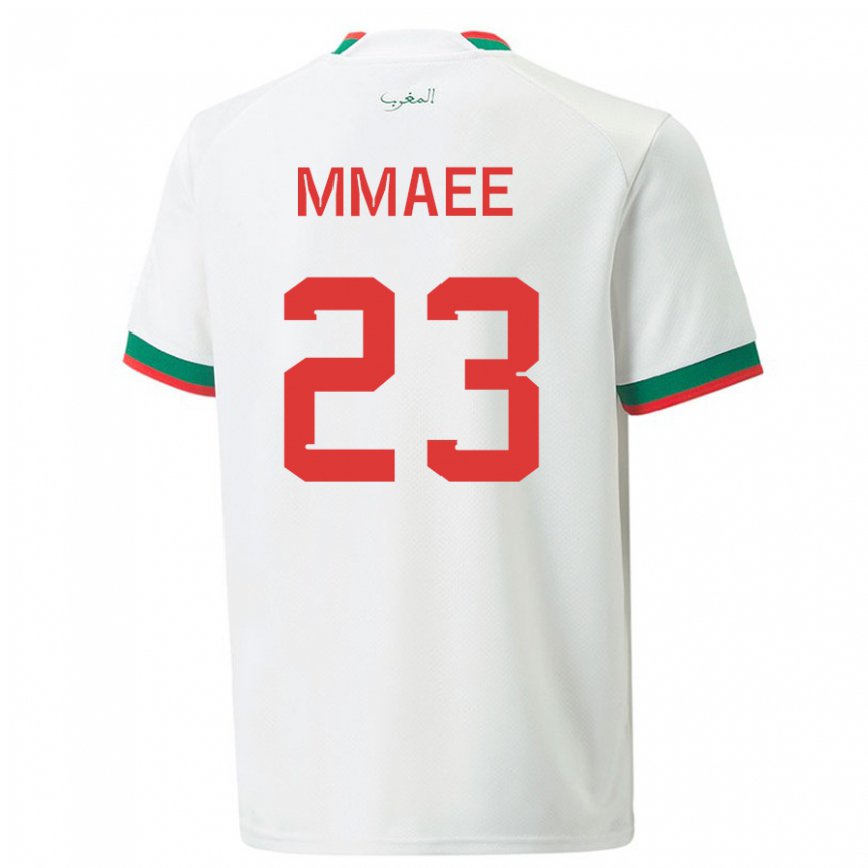 Kinder Marokkanische Ryan Mmaee #23 Weiß Auswärtstrikot Trikot 22-24 Luxemburg