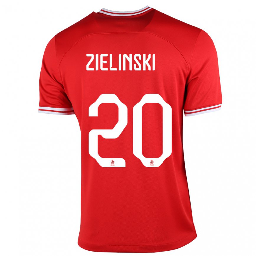 Kinder Polnische Piotr Zielinski #20 Rot Auswärtstrikot Trikot 22-24 Luxemburg