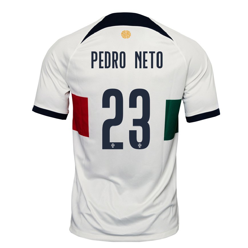 Kinder Portugiesische Pedro Neto #23 Weiß Auswärtstrikot Trikot 22-24 Luxemburg