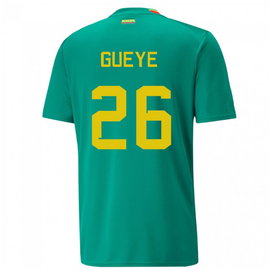 Kinder Senegalesische Pape Gueye #26 Grün Auswärtstrikot Trikot 22-24 Luxemburg