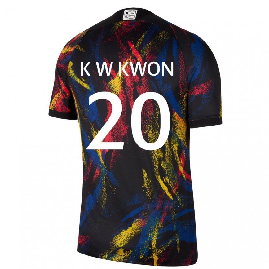 Kinder Südkoreanische Kyung-won Kwon #20 Mehrfarbig Auswärtstrikot Trikot 22-24 Luxemburg