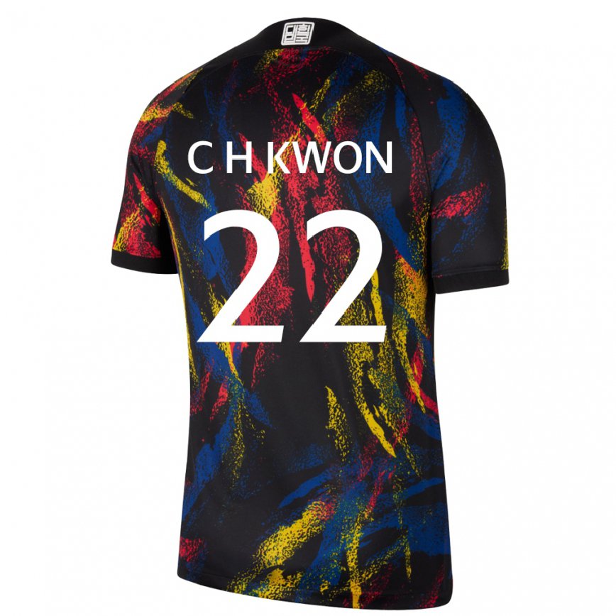 Kinder Südkoreanische Chang-hoon Kwon #22 Mehrfarbig Auswärtstrikot Trikot 22-24 Luxemburg