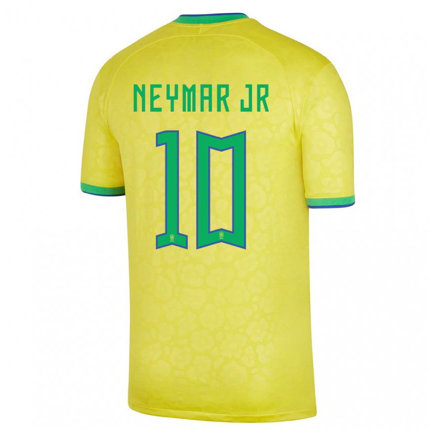 Herren Brasilianische Neymar #10 Gelb Heimtrikot Trikot 22-24 Luxemburg