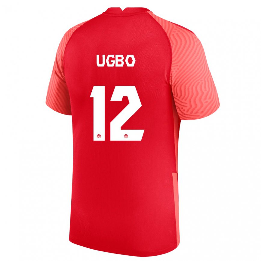 Herren Kanadische Ike Ugbo #12 Rot Heimtrikot Trikot 22-24 Luxemburg