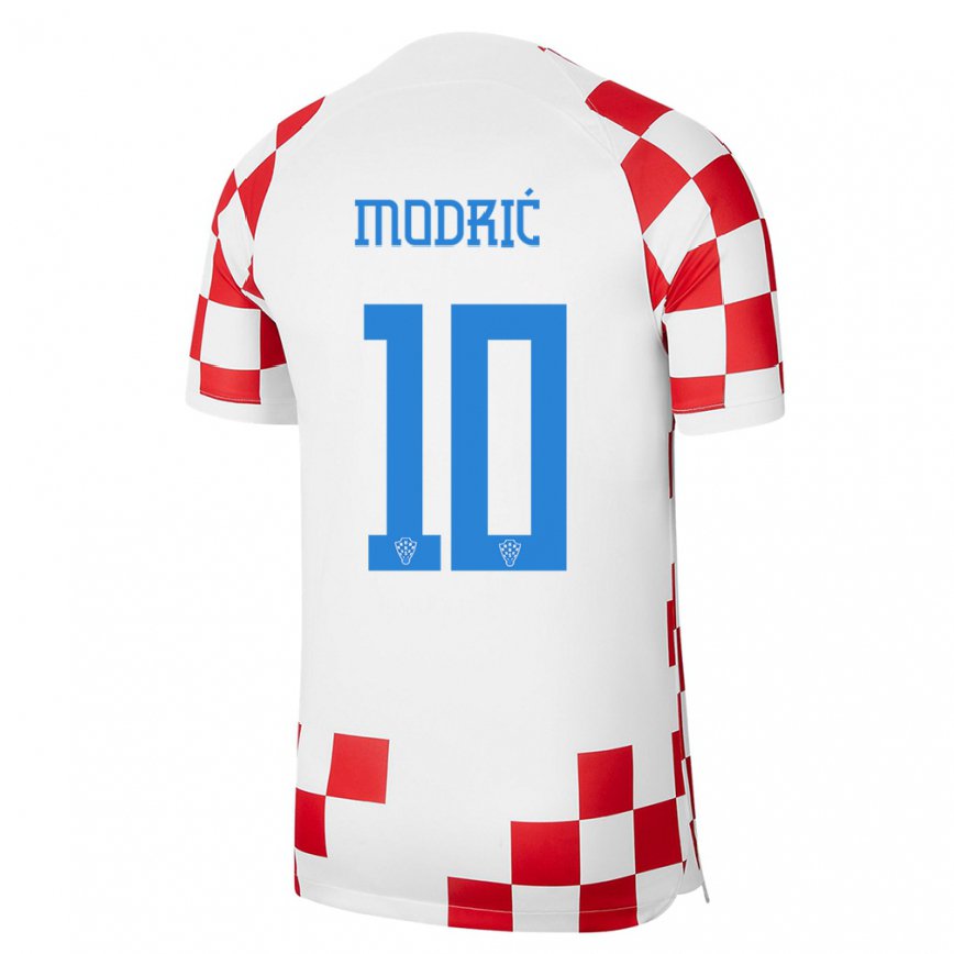 Herren Kroatische Luka Modric #10 Rot-weiss Heimtrikot Trikot 22-24 Luxemburg