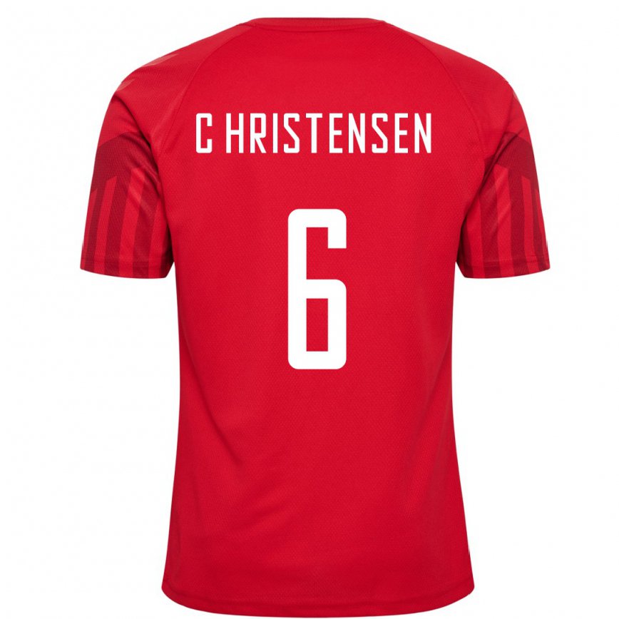 Herren Dänische Andreas Christensen #6 Rot Heimtrikot Trikot 22-24 Luxemburg