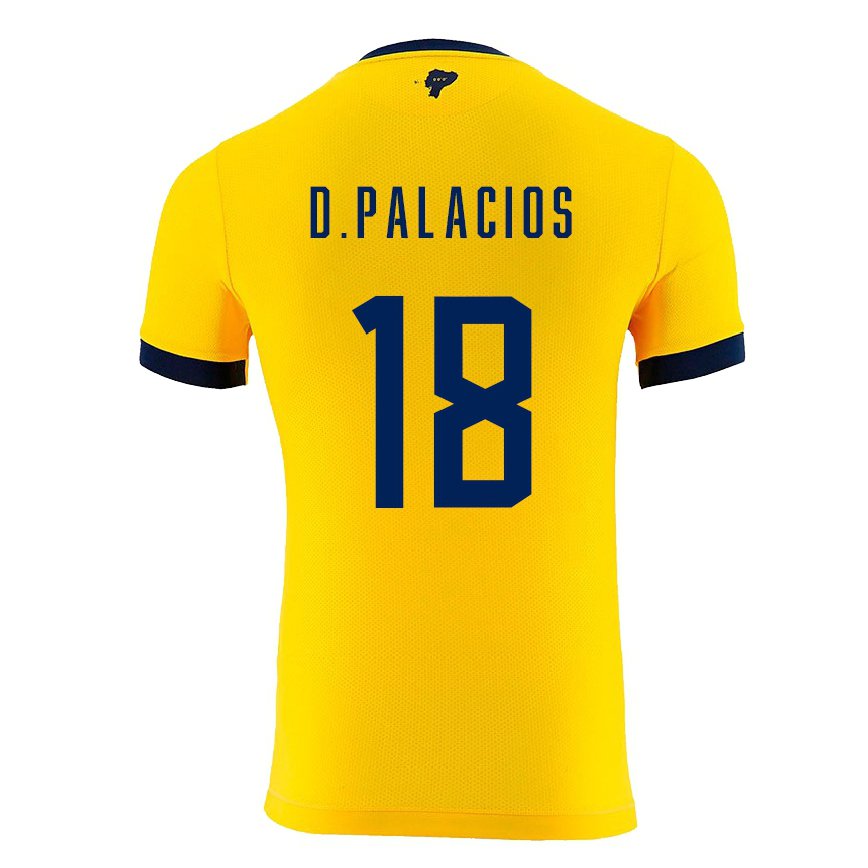 Herren Ecuadorianische Diego Palacios #18 Gelb Heimtrikot Trikot 22-24 Luxemburg