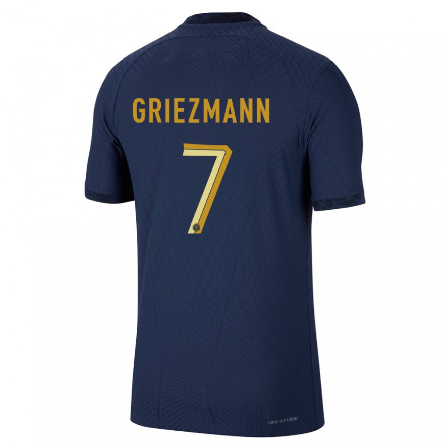 Herren Französische Antoine Griezmann #7 Marineblau Heimtrikot Trikot 22-24 Luxemburg