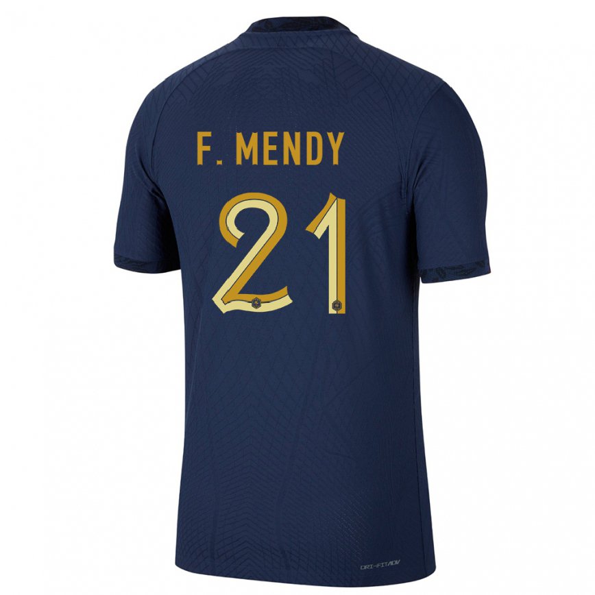 Herren Französische Ferland Mendy #21 Marineblau Heimtrikot Trikot 22-24 Luxemburg