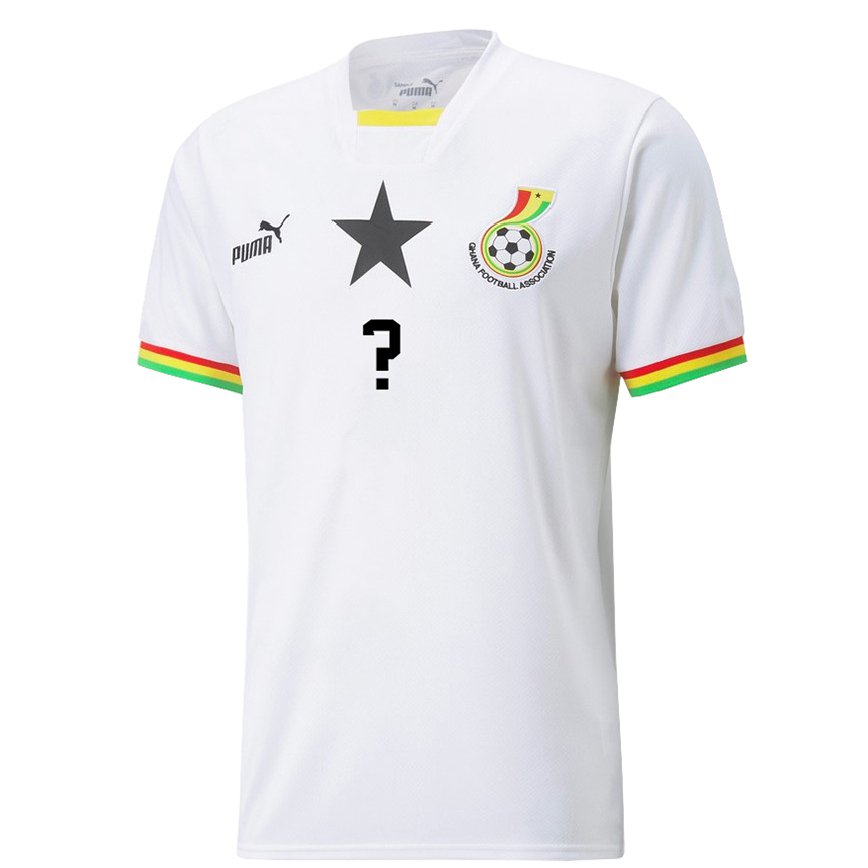 Herren Ghanaische Ihren Namen #0 Weiß Heimtrikot Trikot 22-24 Luxemburg