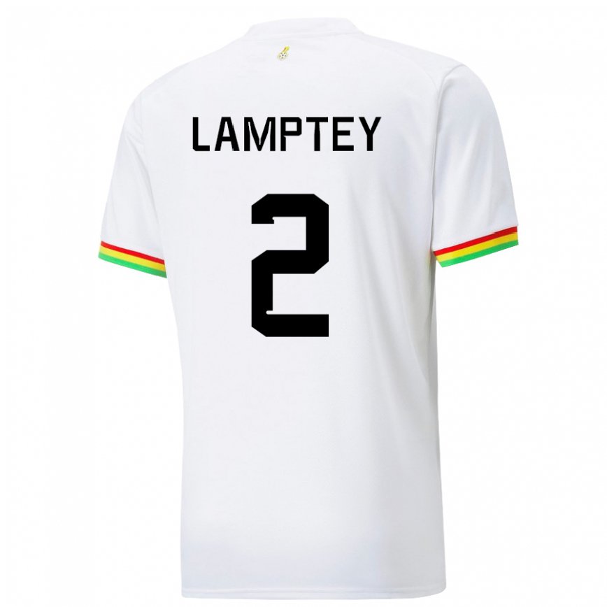 Herren Ghanaische Tariq Lamptey #2 Weiß Heimtrikot Trikot 22-24 Luxemburg