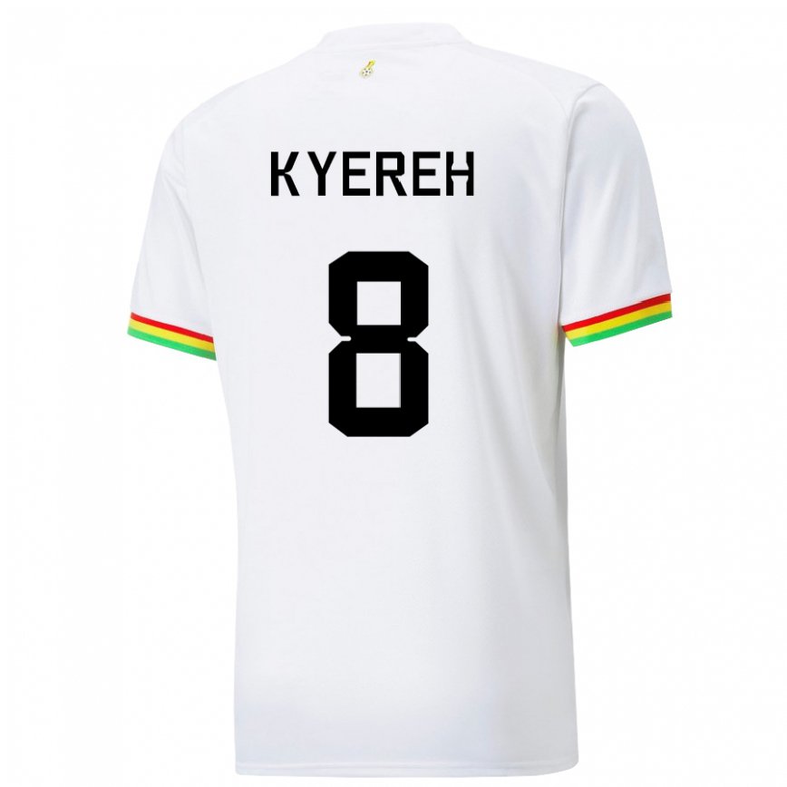 Herren Ghanaische Daniel-kofi Kyereh #8 Weiß Heimtrikot Trikot 22-24 Luxemburg