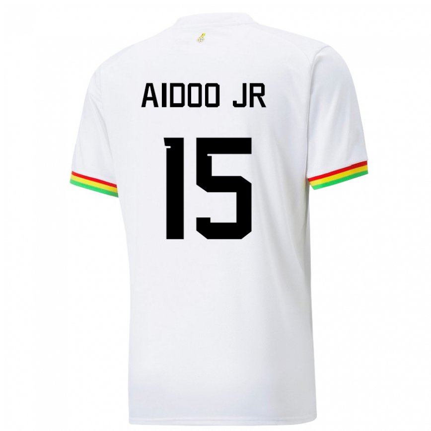 Herren Ghanaische Joseph Aidoo #15 Weiß Heimtrikot Trikot 22-24 Luxemburg