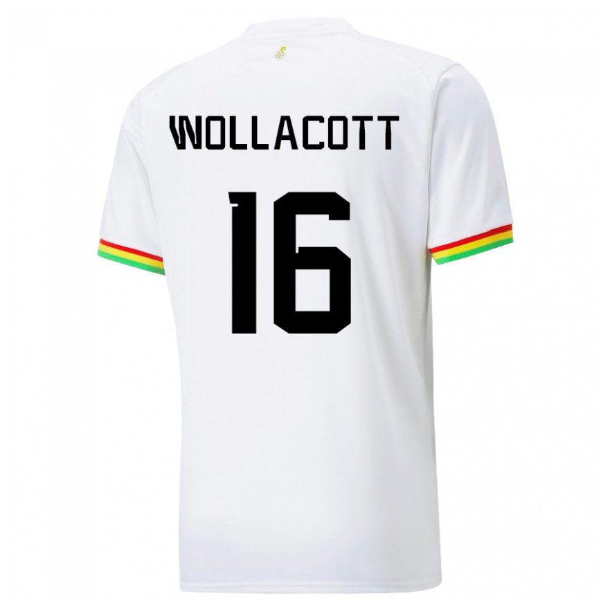 Herren Ghanaische Joe Wollacott #16 Weiß Heimtrikot Trikot 22-24 Luxemburg