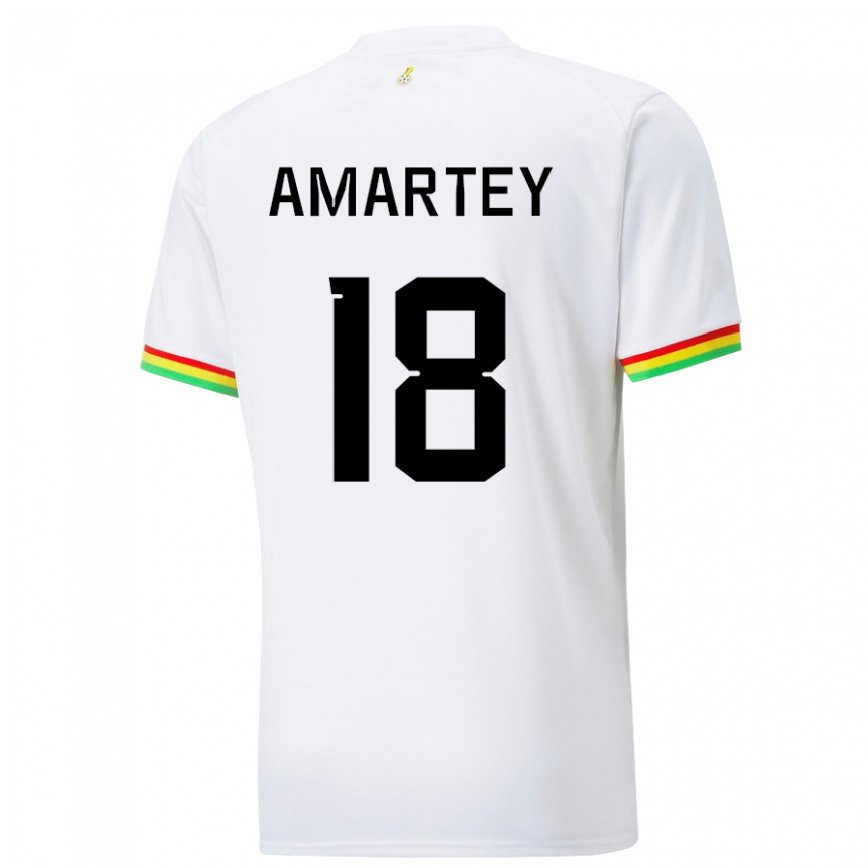 Herren Ghanaische Daniel Amartey #18 Weiß Heimtrikot Trikot 22-24 Luxemburg