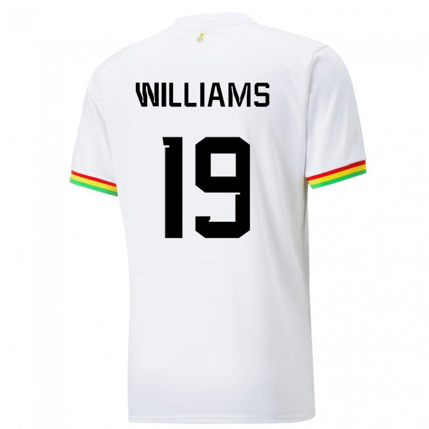 Herren Ghanaische Inaki Williams #19 Weiß Heimtrikot Trikot 22-24 Luxemburg