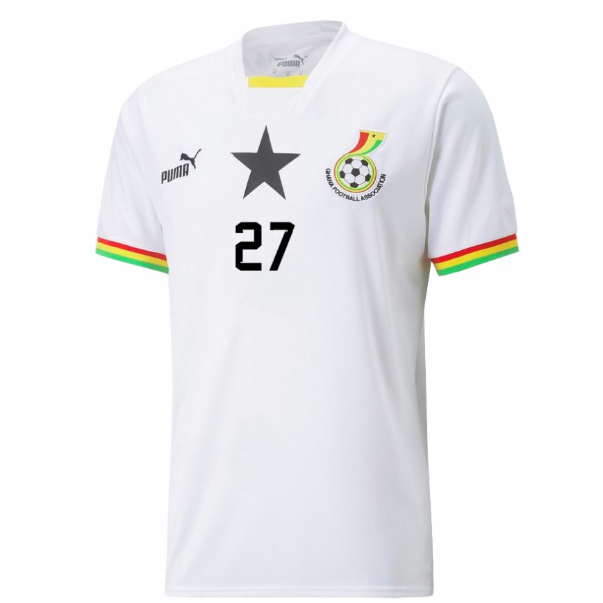 Herren Ghanaische Antoine Semenyo #27 Weiß Heimtrikot Trikot 22-24 Luxemburg