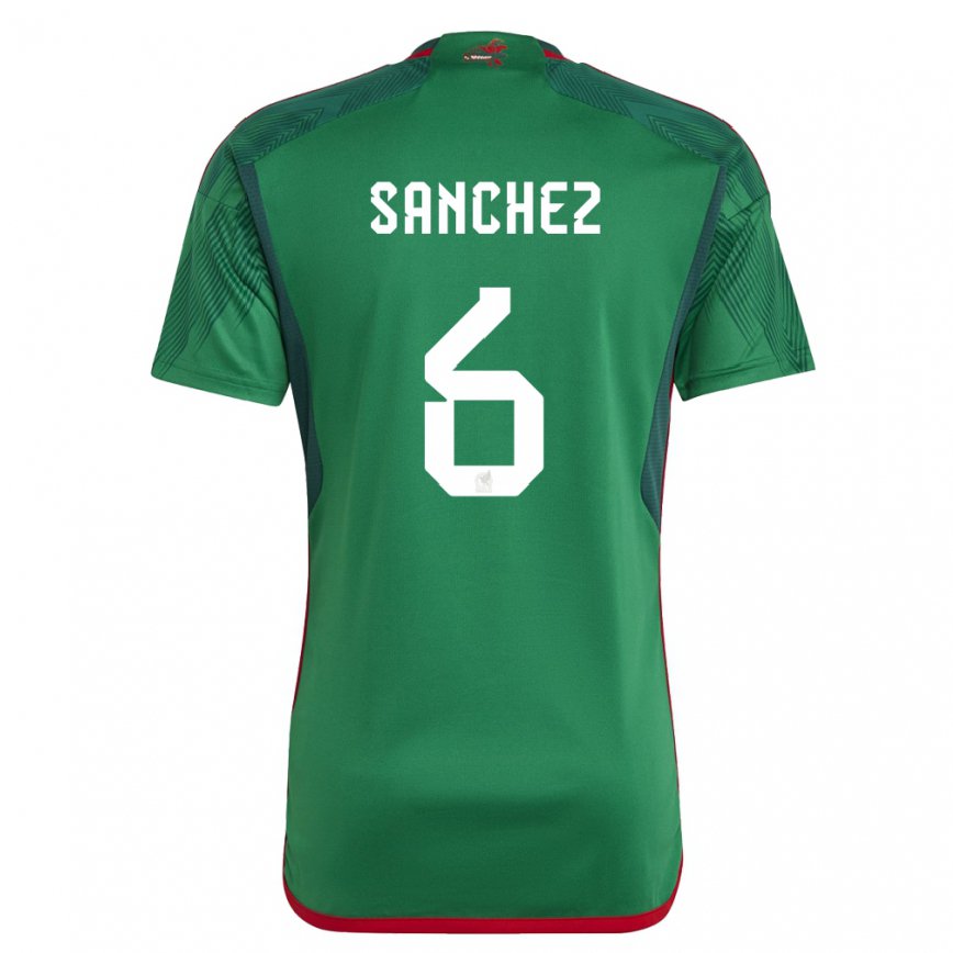 Herren Mexikanische Erick Sanchez #6 Grün Heimtrikot Trikot 22-24 Luxemburg