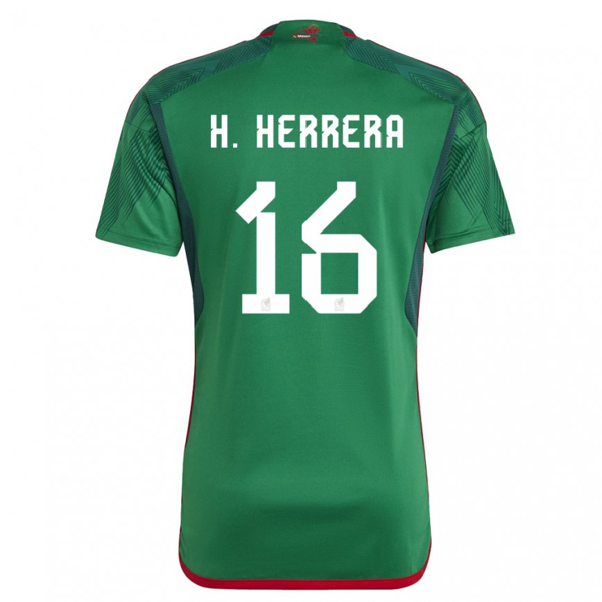 Herren Mexikanische Hector Herrera #16 Grün Heimtrikot Trikot 22-24 Luxemburg