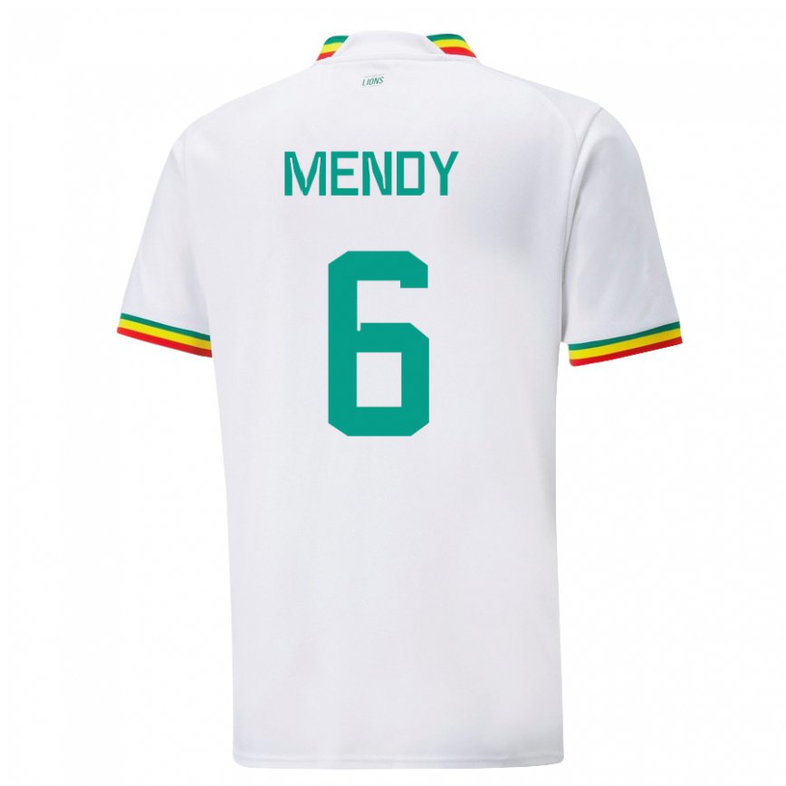 Herren Senegalesische Nampalys Mendy #6 Weiß Heimtrikot Trikot 22-24 Luxemburg