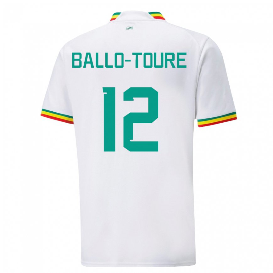 Herren Senegalesische Fode Ballo-toure #12 Weiß Heimtrikot Trikot 22-24 Luxemburg