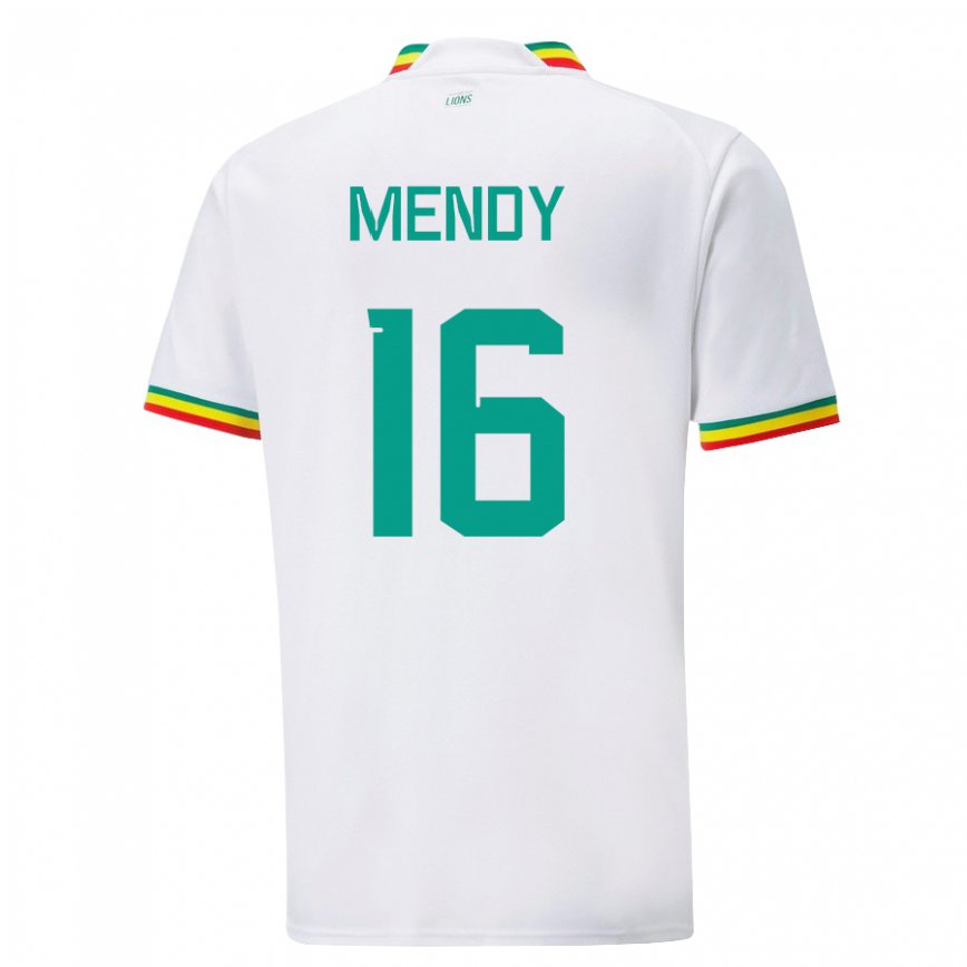 Herren Senegalesische Edouard Mendy #16 Weiß Heimtrikot Trikot 22-24 Luxemburg