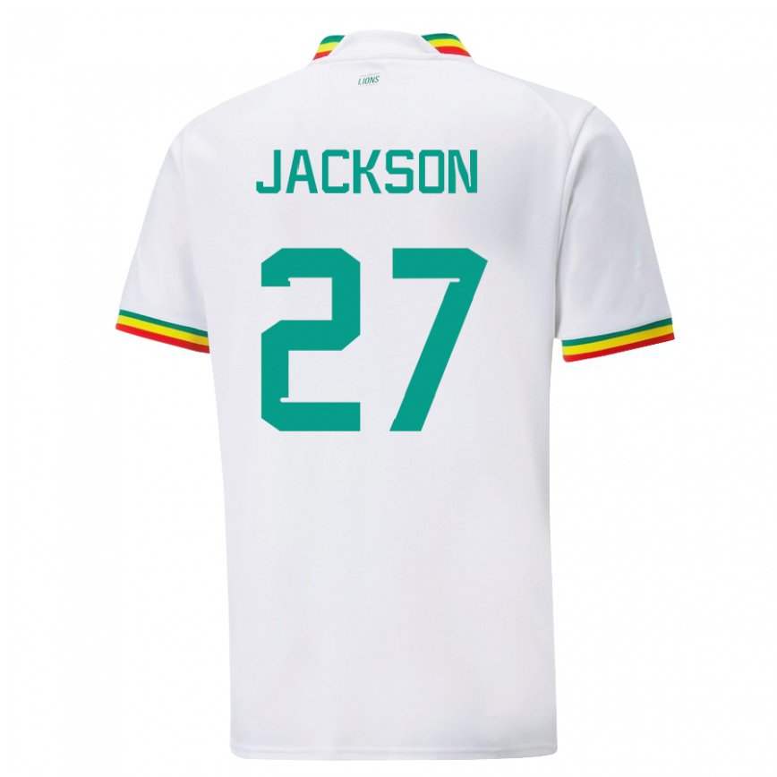 Herren Senegalesische Nicolas Jackson #27 Weiß Heimtrikot Trikot 22-24 Luxemburg
