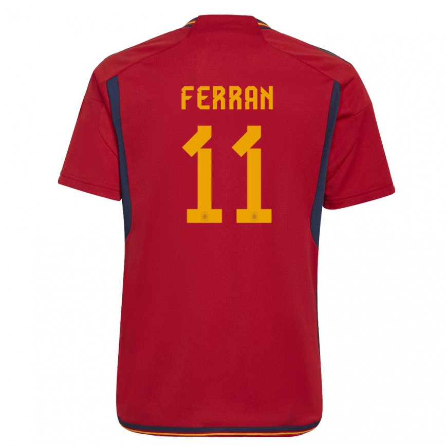 Herren Spanische Ferran Torres #11 Rot Heimtrikot Trikot 22-24 Luxemburg