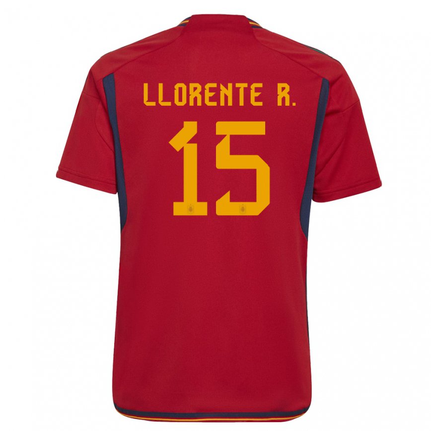 Herren Spanische Diego Llorente #15 Rot Heimtrikot Trikot 22-24 Luxemburg