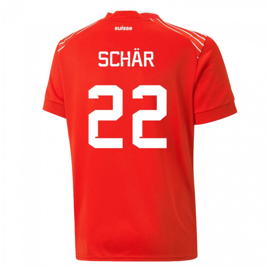 Herren Schweizer Fabian Schar #22 Rot Heimtrikot Trikot 22-24 Luxemburg
